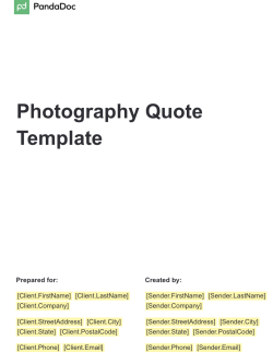Photography Quote Template