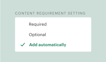 Insert pre-selected content into your docs