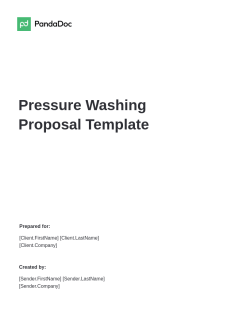 Pressure Washing Proposal Template