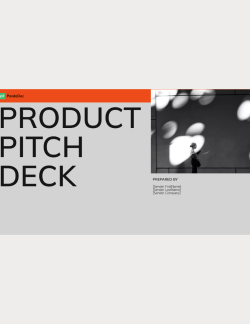 Product Pitch Deck