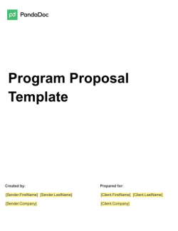 Program Proposal Template