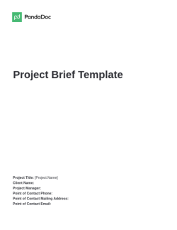 Project Brief Template