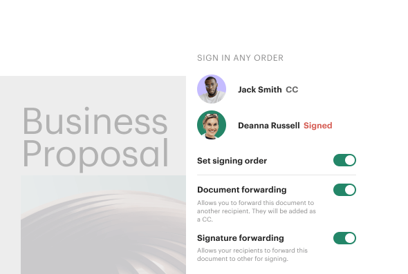 Proposal Signing Order
