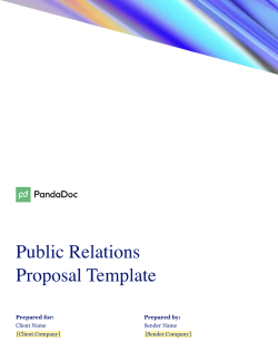 Public Relations Proposal Template