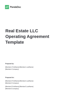 Real Estate LLC Operating Agreement