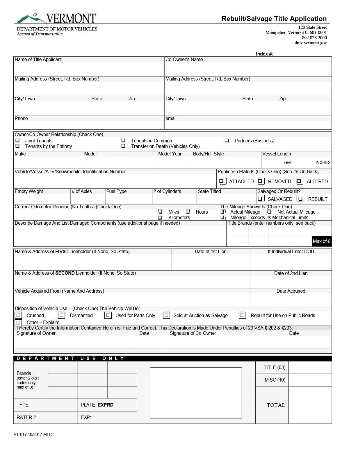 Vermont Bill of Sale Form Templates, Free Samples - Pandadoc