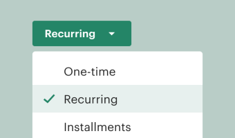 Set one-time and recurring fees