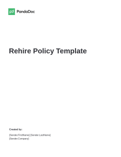 Rehire Policy Template