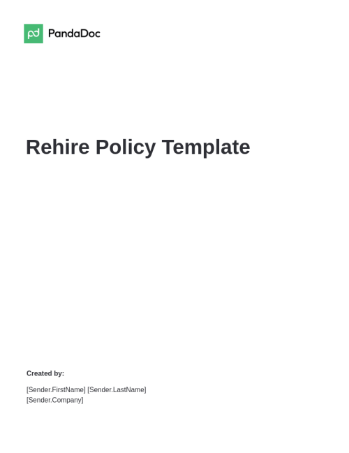 Company Policy Templates - Effective Company Policy Templates by PandaDoc