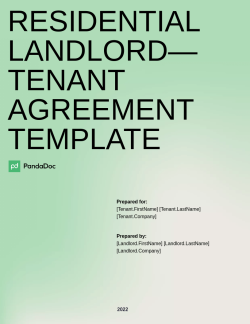 Residential Landlord-Tenant Agreement Template