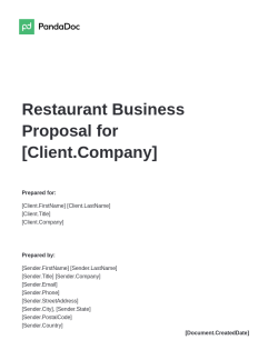 Free Printable Editable Proposal Templates For Work Or School Canva   Restaurant Business Proposal Template  250x324 