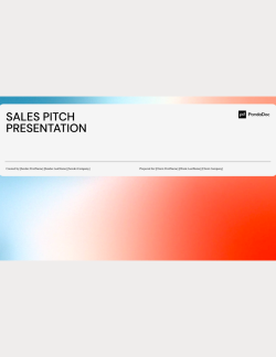 Sales Pitch Presentation