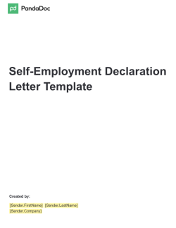 Self-Employment Declaration Letter Template