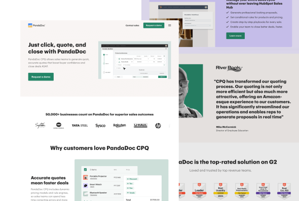 Selfservise Template: CPQ Product Page