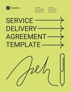 Service Delivery Agreement Template