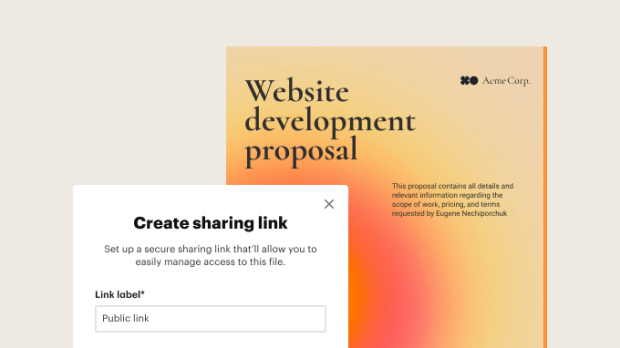 Secure document sharing software