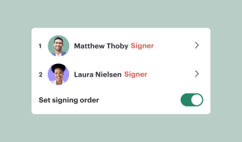 Set a signing order for your document