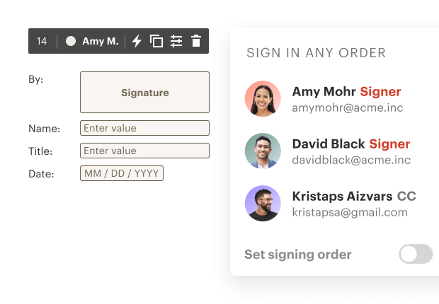 Signing Order