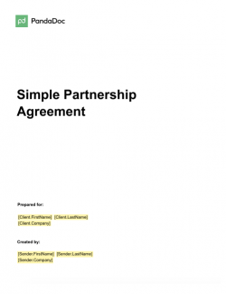 simple partnership agreement