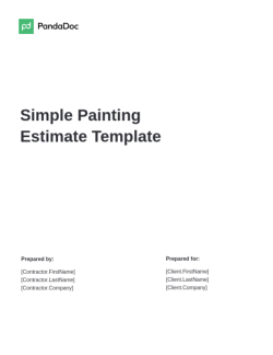 Simple Painting Estimate Template