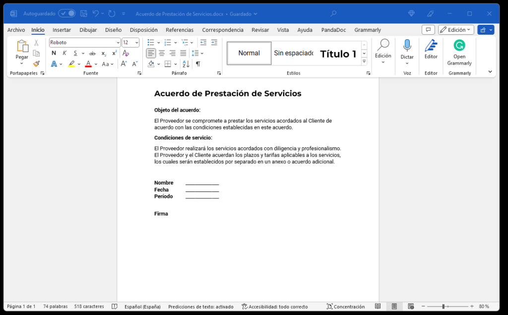 Como insertar firma en Word