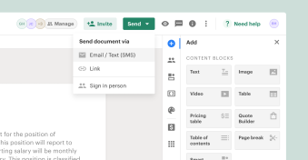 Send documents via text (SMS)