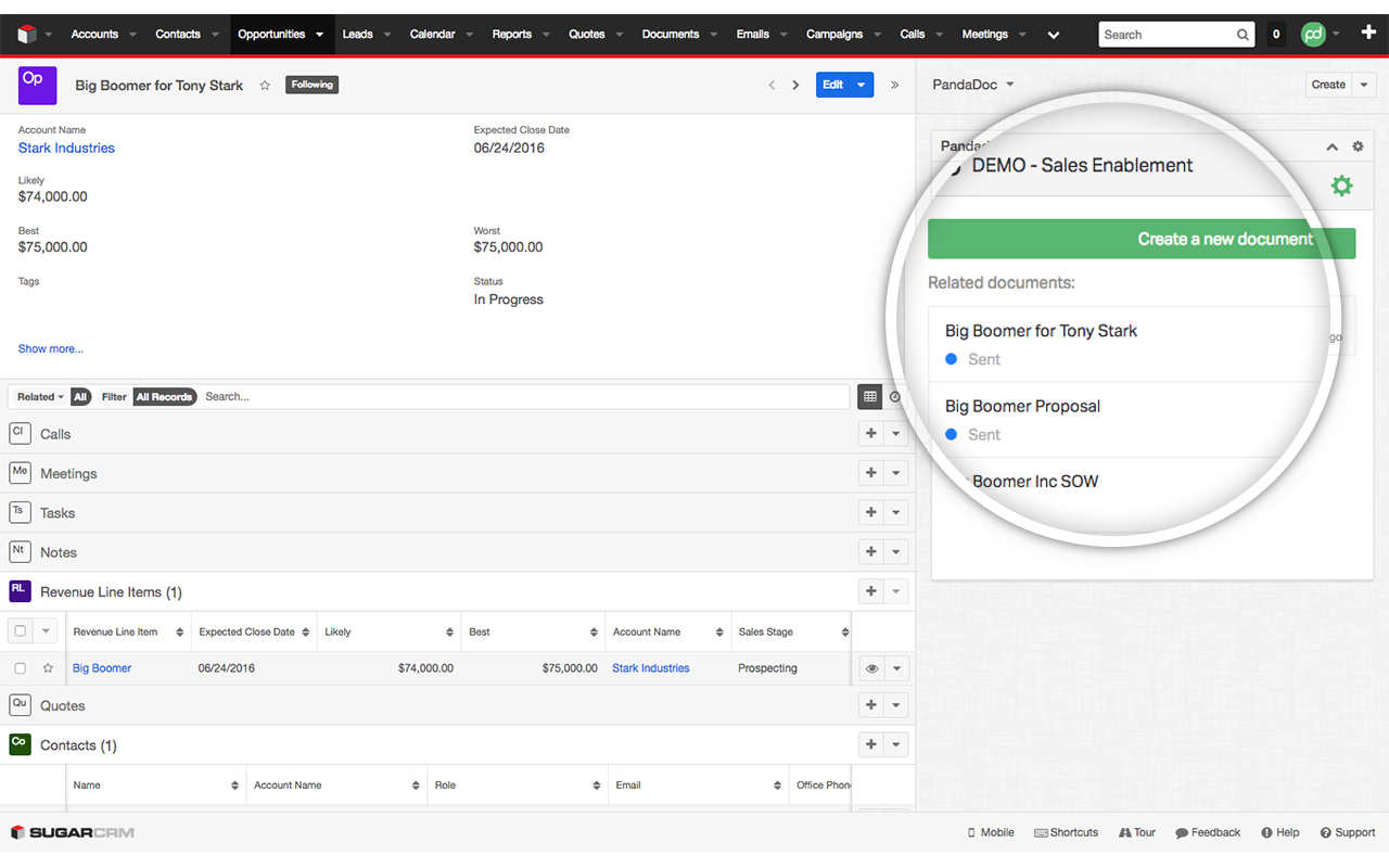 PandaDoc SugarCRM Integration