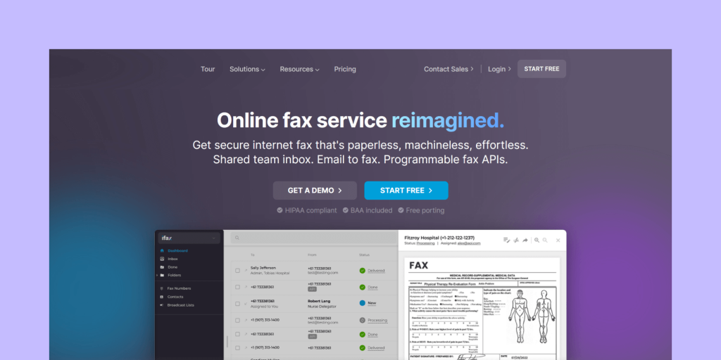Best HIPAA Compliant Online Fax iFax