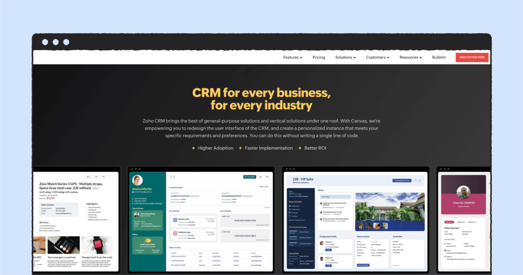 zoho crm