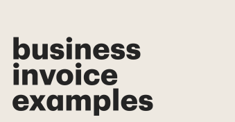 Business invoice examples for different professions and use cases