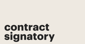 What does contract signatory mean and how is it set up?