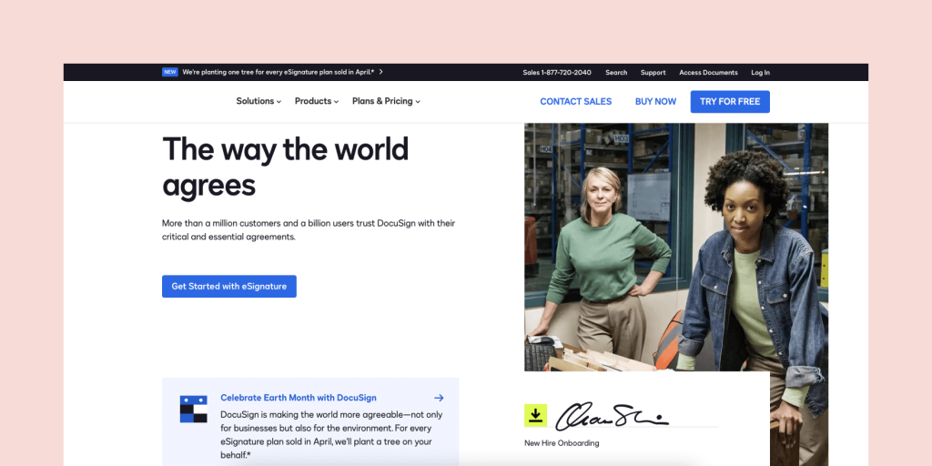 DocuSign; a well-known name in the eSignature field