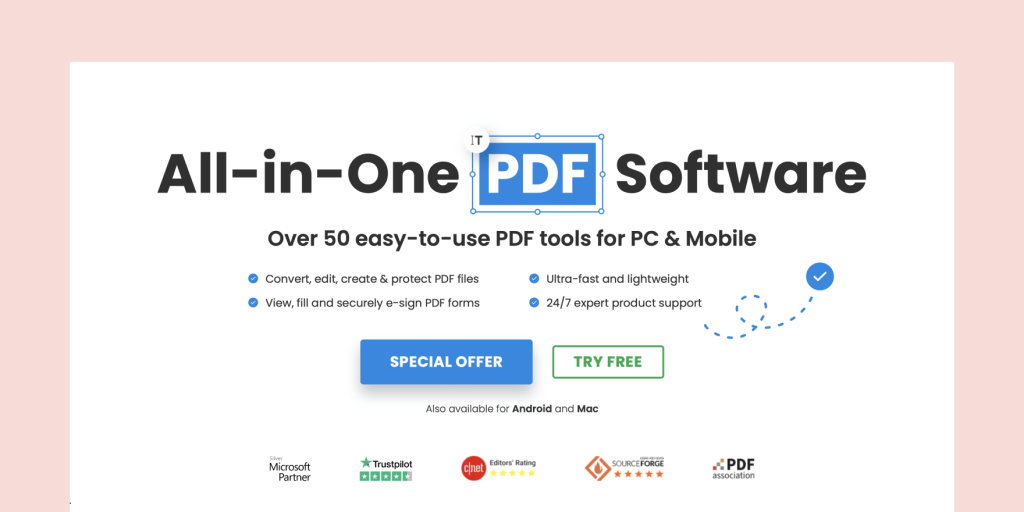 Soda PDF; a cloud-based DocHub alternative