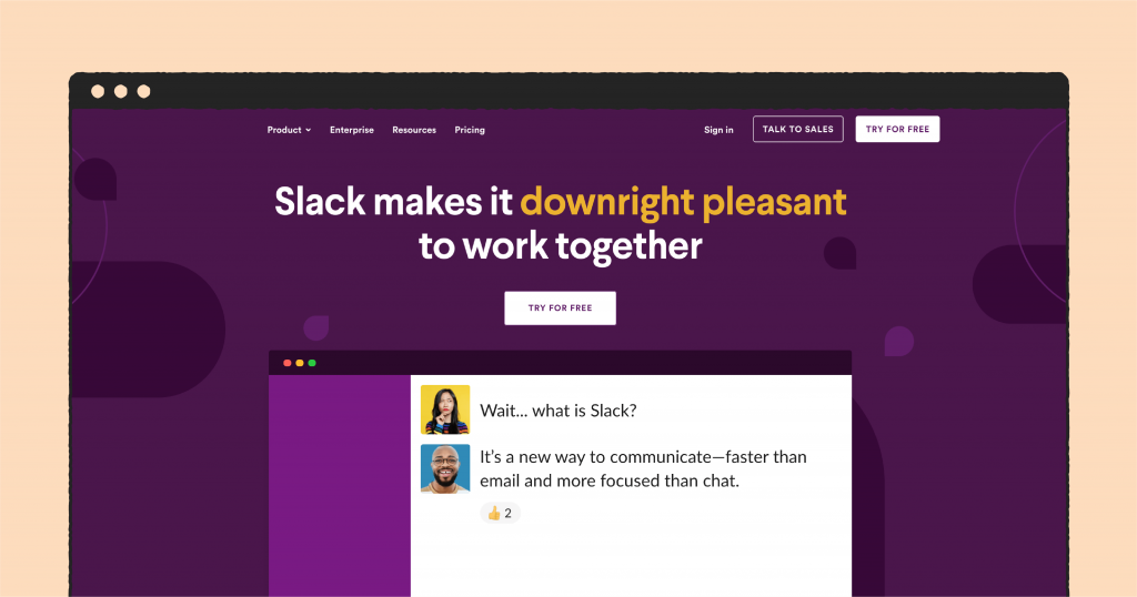 Slack dashboard