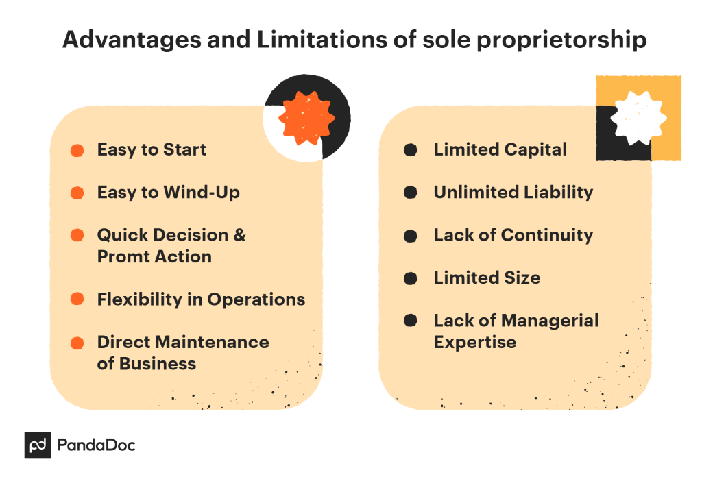 advantages and disadvantages of sole proprietorship 