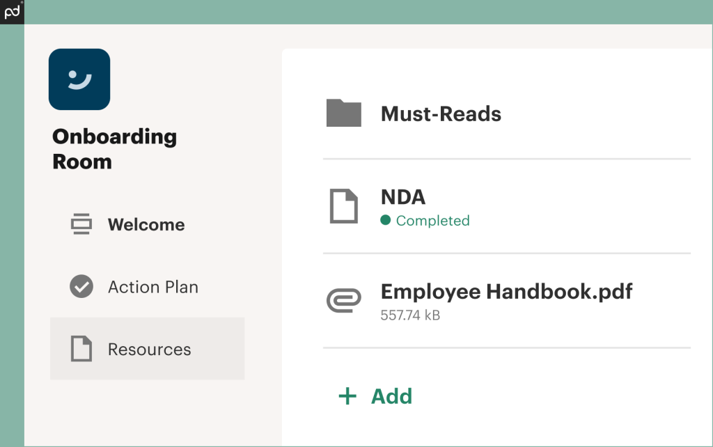 onboarding room resources 