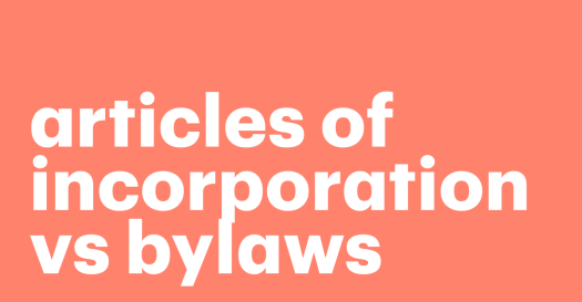 How to use articles of incorporation vs bylaws