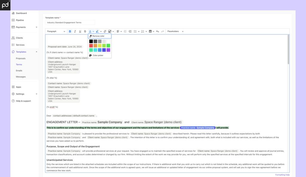 An image of the template customization process within Ignition.