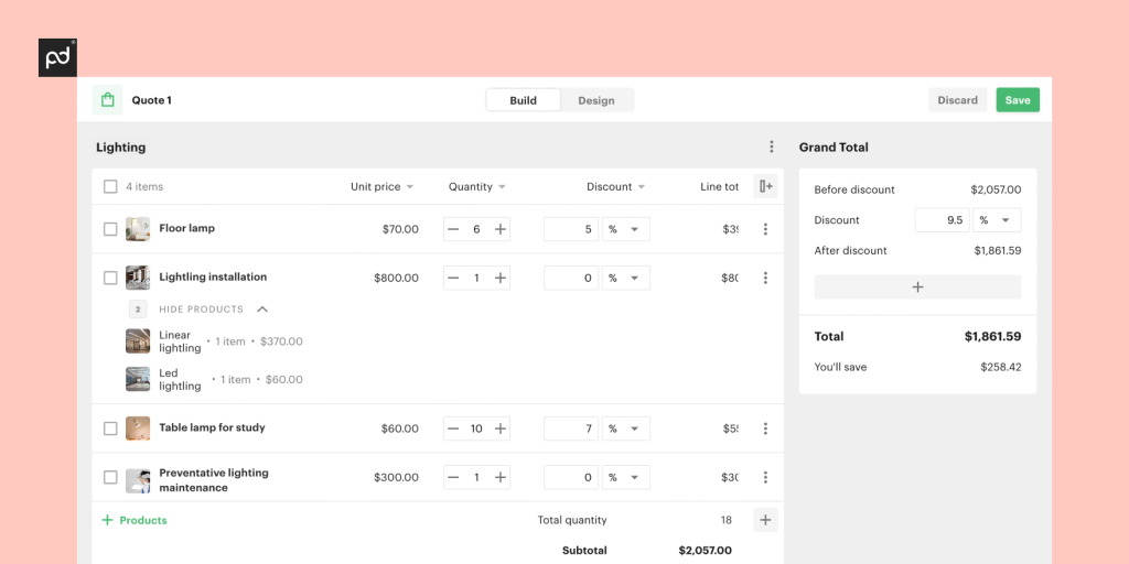 PandaDoc CPQ functionality for small business