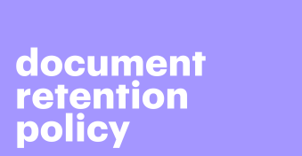 Creating a document retention policy