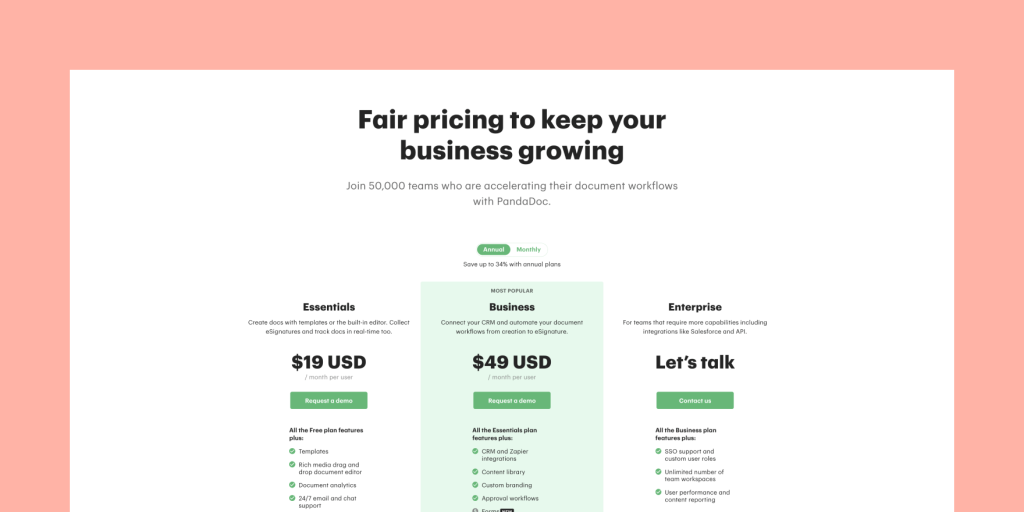 PandaDoc’s Business Plan is a smart alternative to DocuSign for real estate professionals 