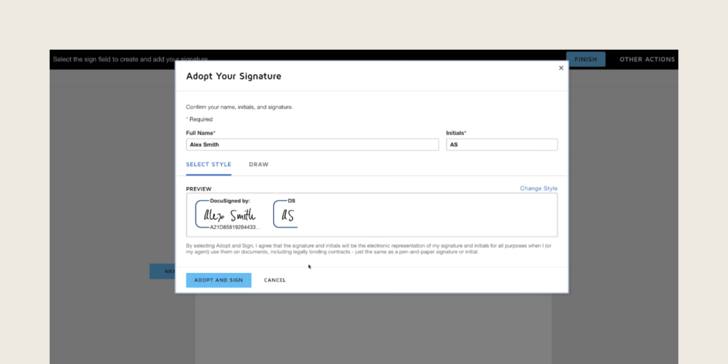 Docusign eSignature capabilities 