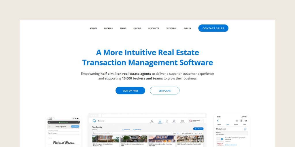 Dotloop offers a complete real estate transaction management solution
