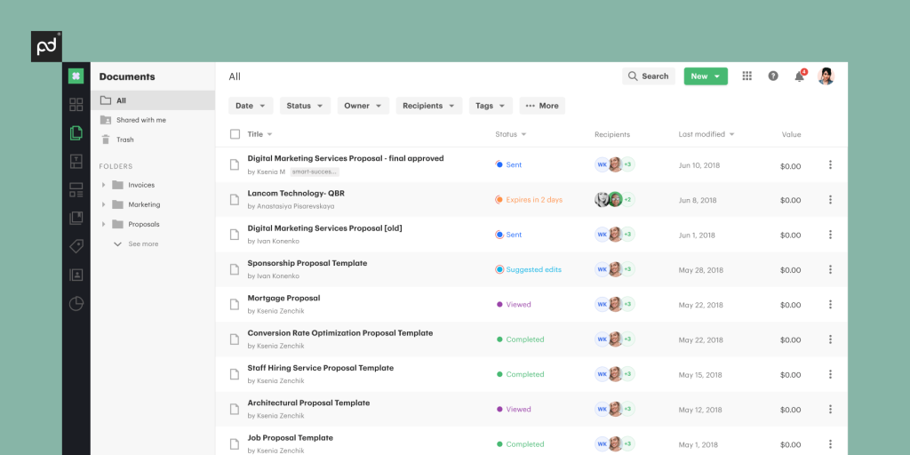 PandaDoc document repository