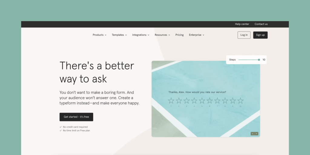 Typeform: There’s a better way to ask.
