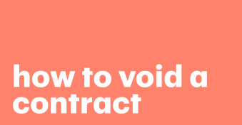 How to void a contract professionally in five easy ways