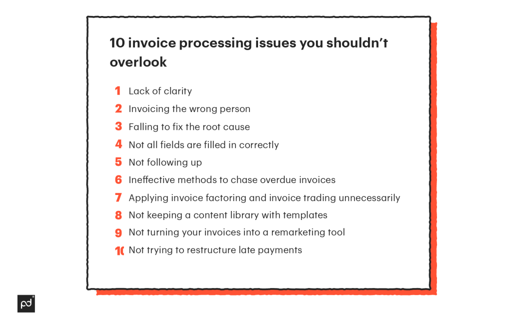 10 invoice processing issues illustrated