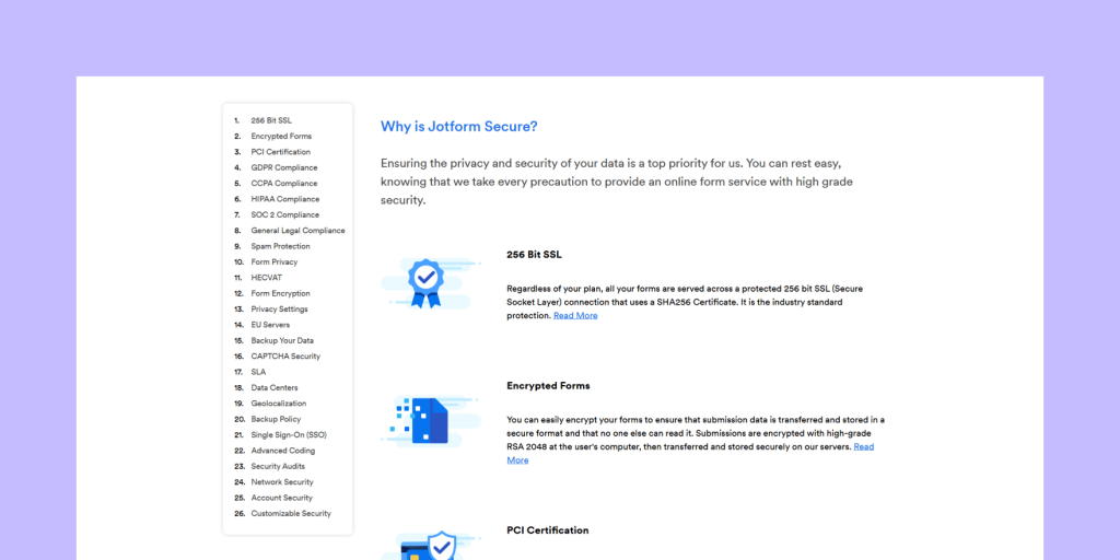 Jotform security