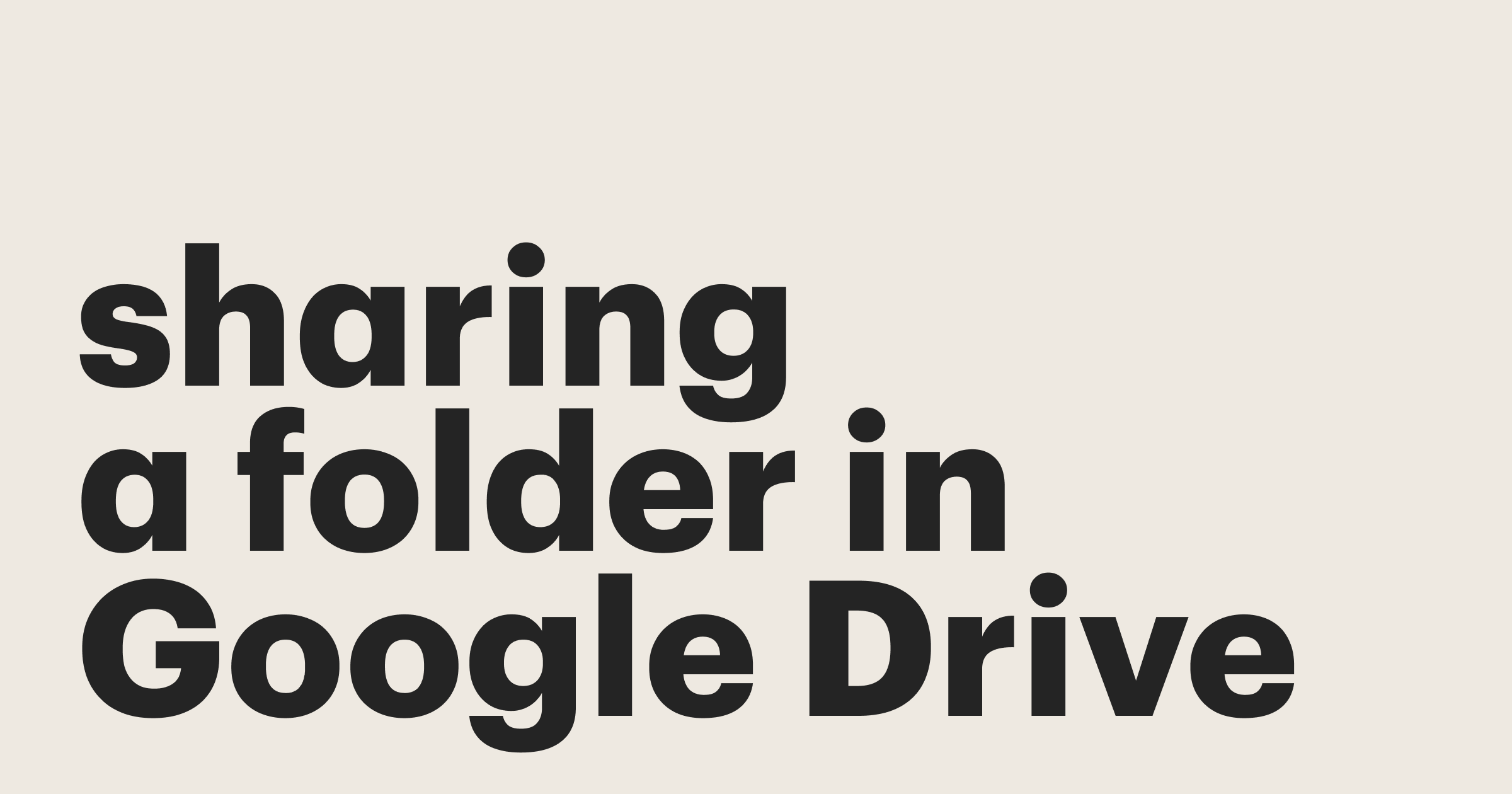 How to Share a Folder on Google Drive