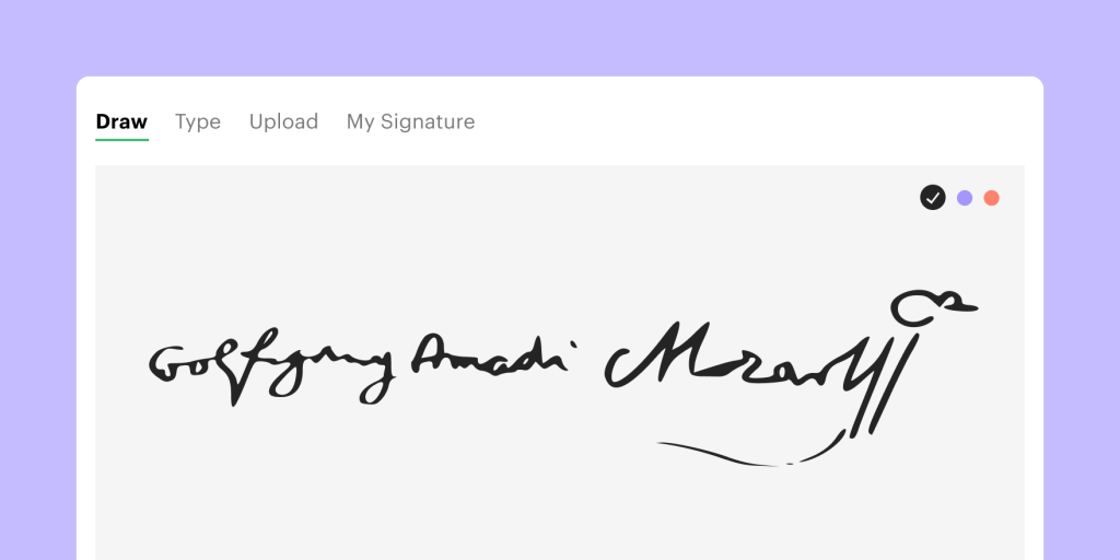 Mozart signature